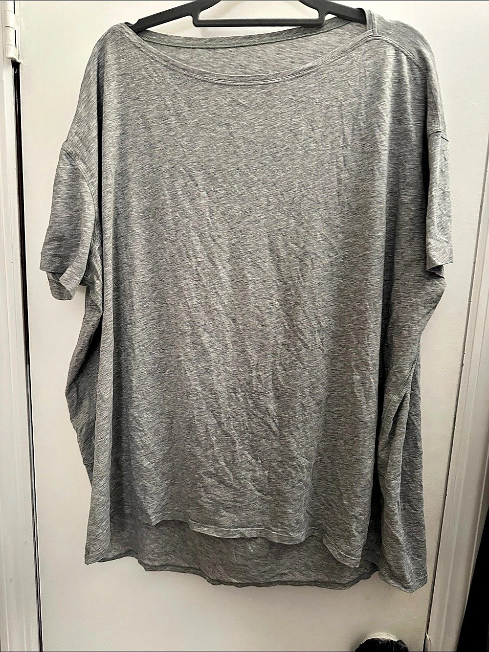 Lululemon Relaxed-Fit Boatneck T-Shirt Gray Short Sleeve Top